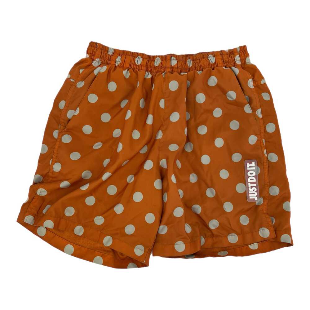Nike Orange Gray Athletic Shorts Polka Dot High Rise 5.5in